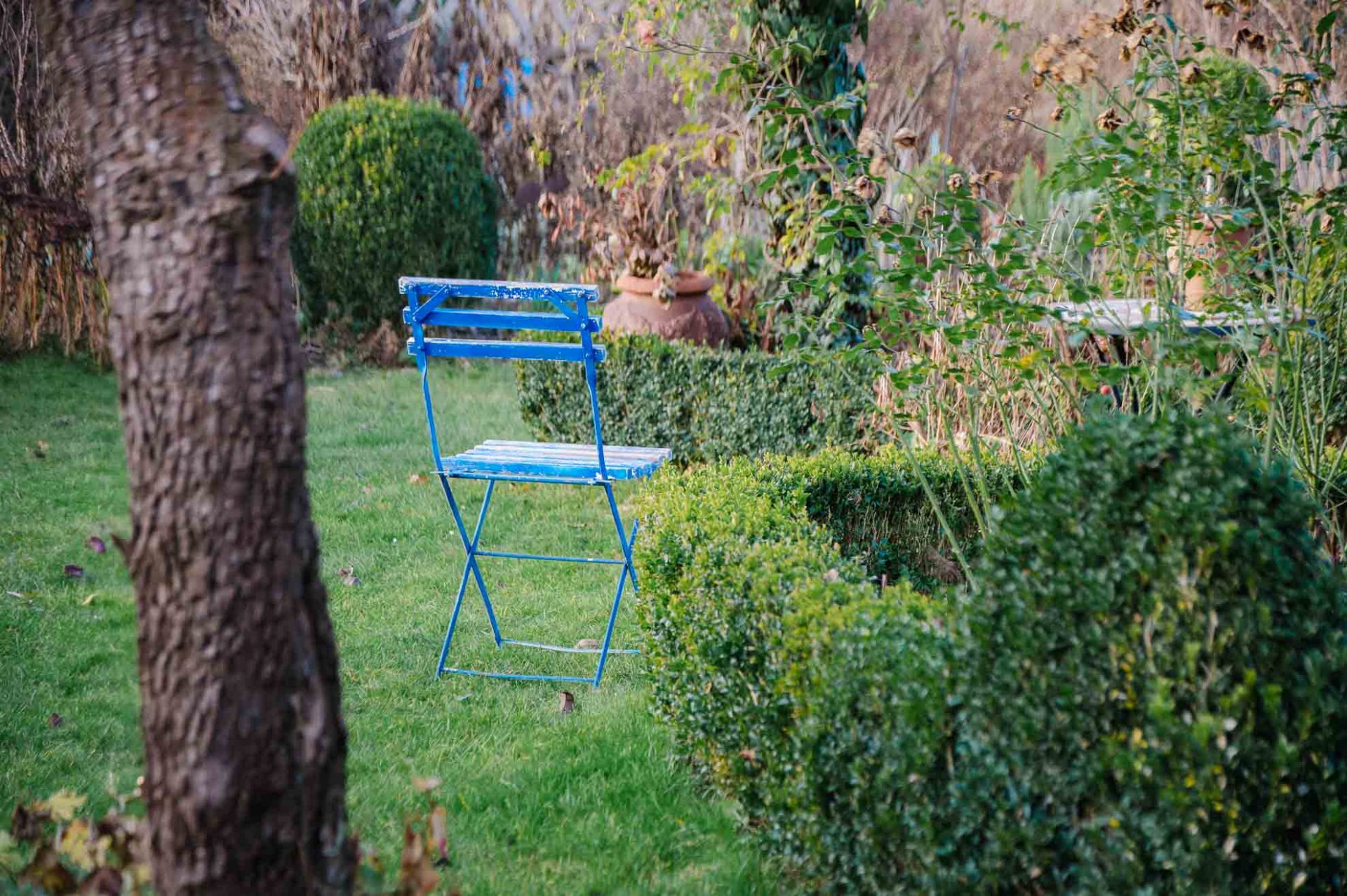 Gartenplanung Dezember: raus mit dem Klappstuhl zum Probesitzen
