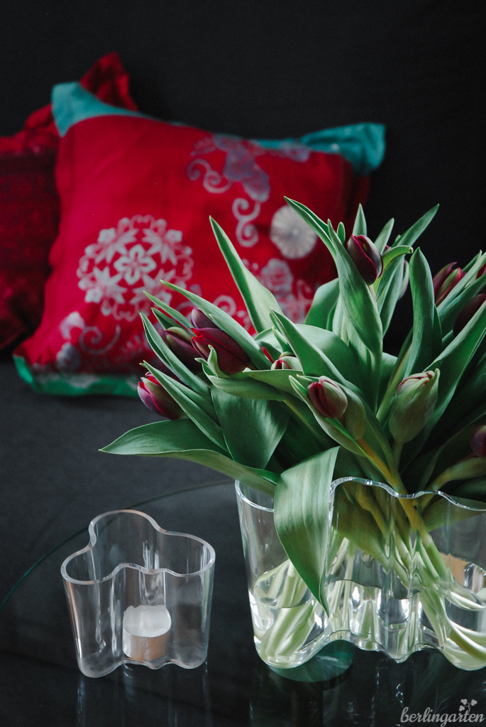 Tulpen in der Vase warum sie weiterwachsen